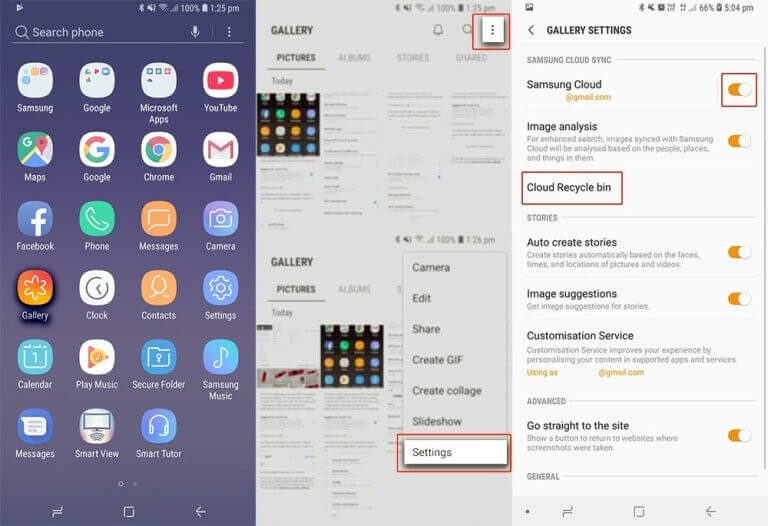 Genesen Gelöschte Dateien Samsung S8