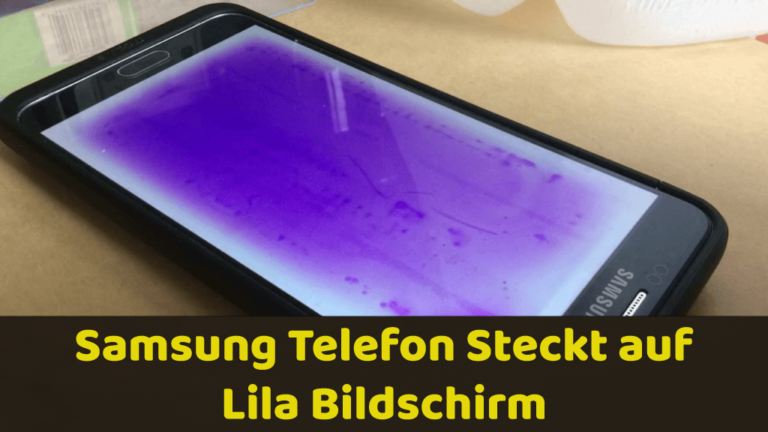 Samsung-Telefon steckt auf lila Bildschirm fest