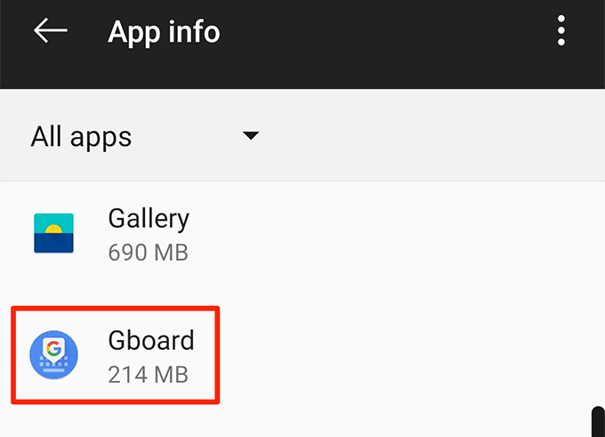 Gboard auf ihren Android-Geräten nicht funktioniert