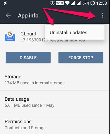 Gboard auf ihren Android-Geräten nicht funktioniert