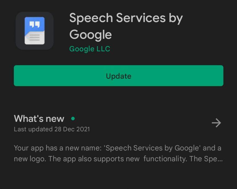 Speech Services by Google Aktualisierung wartet auf Netzwerk verbindung
