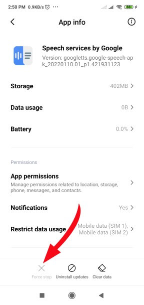 Speech Services by Google Aktualisierung wartet auf Netzwerk verbindung