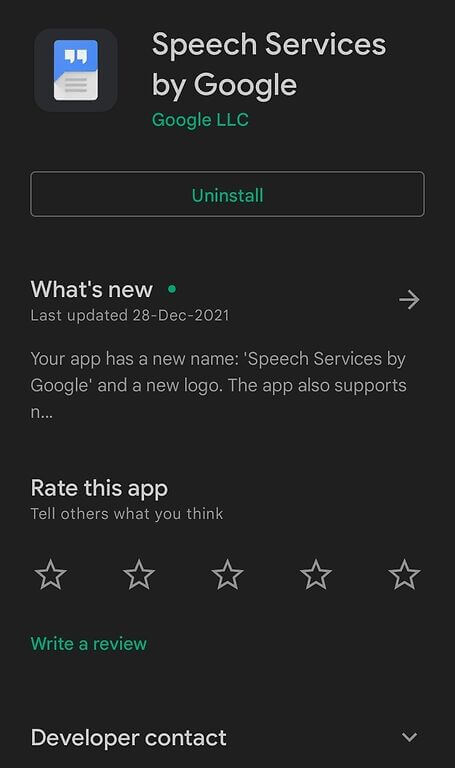 Speech Services by Google Aktualisierung wartet auf Netzwerk verbindung