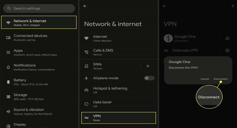 VPN auf Android deaktivieren
