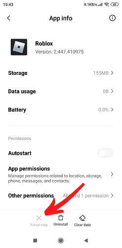 Roblox stürzt auf Android ab