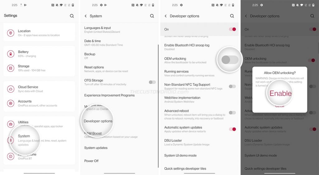 wie Um den OnePlus-Bootloader zu entsperren