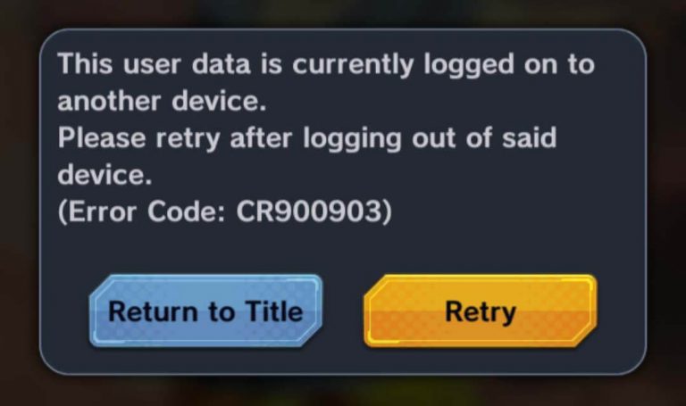 Dragon Ball Legends-Fehlercode CR900903
