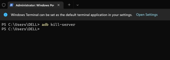 Starten Sie den ADB-Server neu