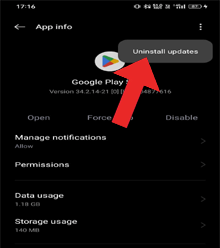 Behebung des Google Play Store-Fehlercodes 20