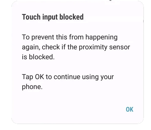 Touch Input Blocked