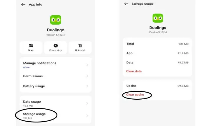 Duolingo hängt beim Ladebildschirm von Android