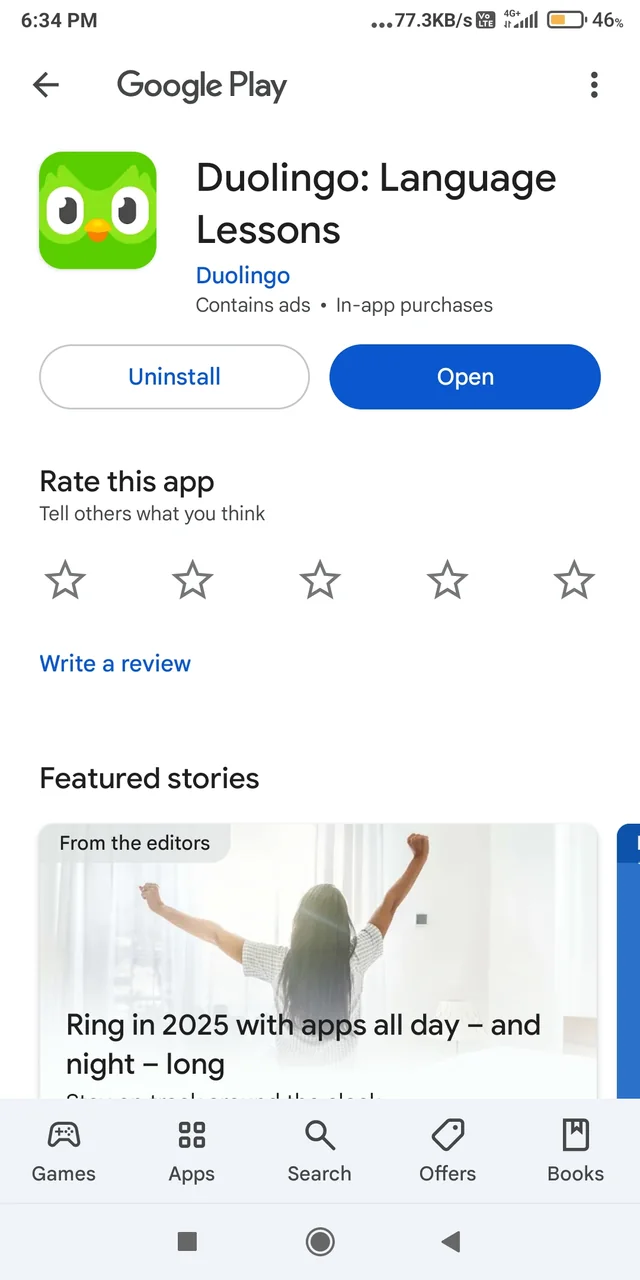 Duolingo hängt beim Ladebildschirm von Android