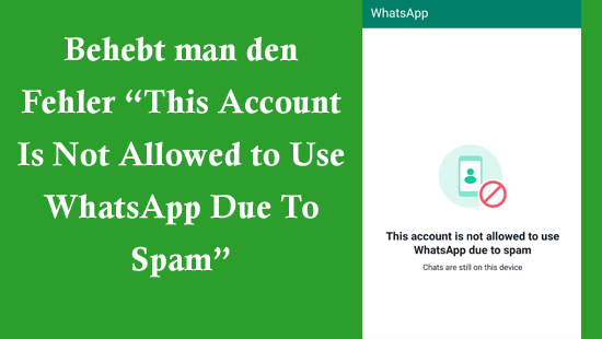 behebt man den Fehler “This Account Is Not Allowed to Use WhatsApp Due To Spam”