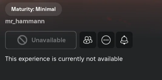 ROBLOX-Fehler: This Experience Is Currently Not Available