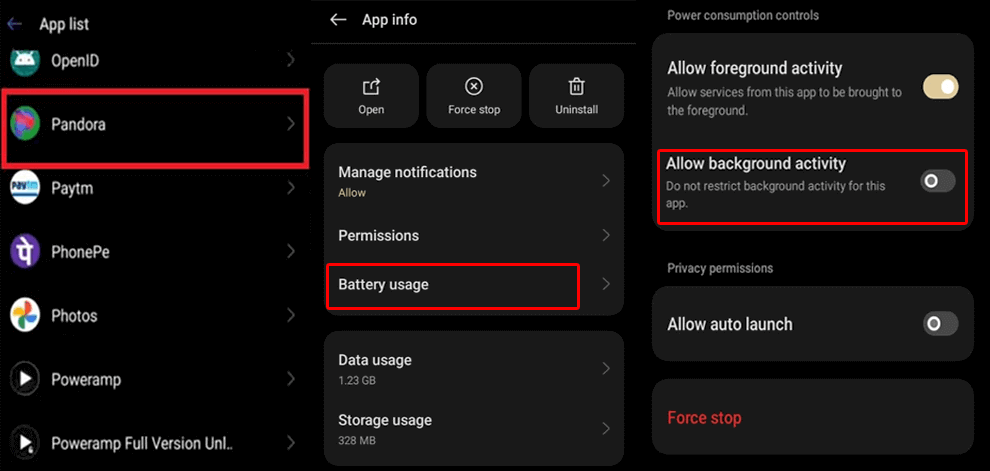 Pandora auf Android wird gelöst